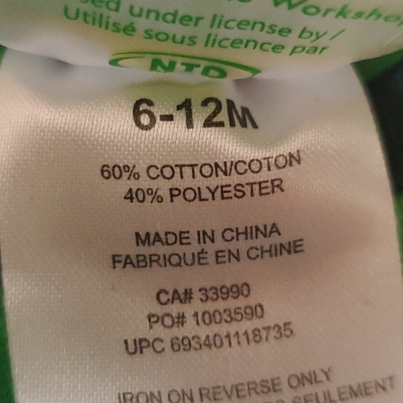 🧡 Sesame Street | Oscar the Grouch Onesie | 6-12 M - Picture 4 of 4